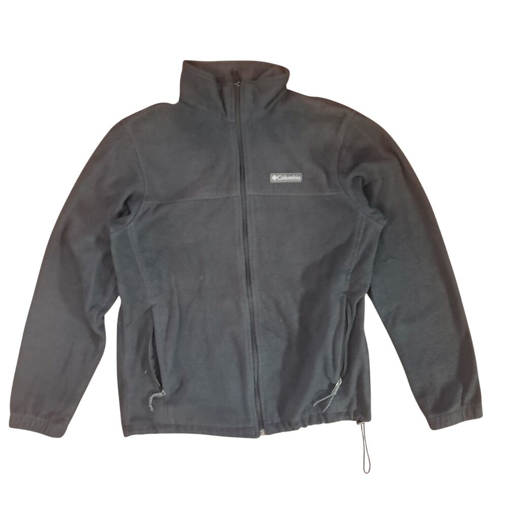 Columbia Fleece Jacket Men’s Medium Black Full Zip Turtleneck